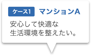 ケース1 安心して快適な生活環境を整えたい。